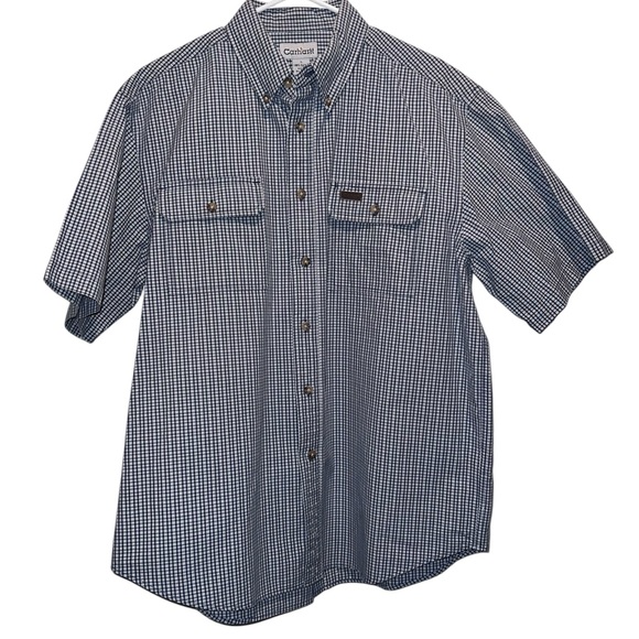 Carhartt Other - Carhartt Blue Gingham Short Sleeve Shirt